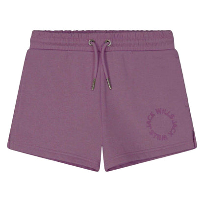 Mulberry - Front - Jack Wills Childrens-Kids Fleece Relaxed Fit Shorts