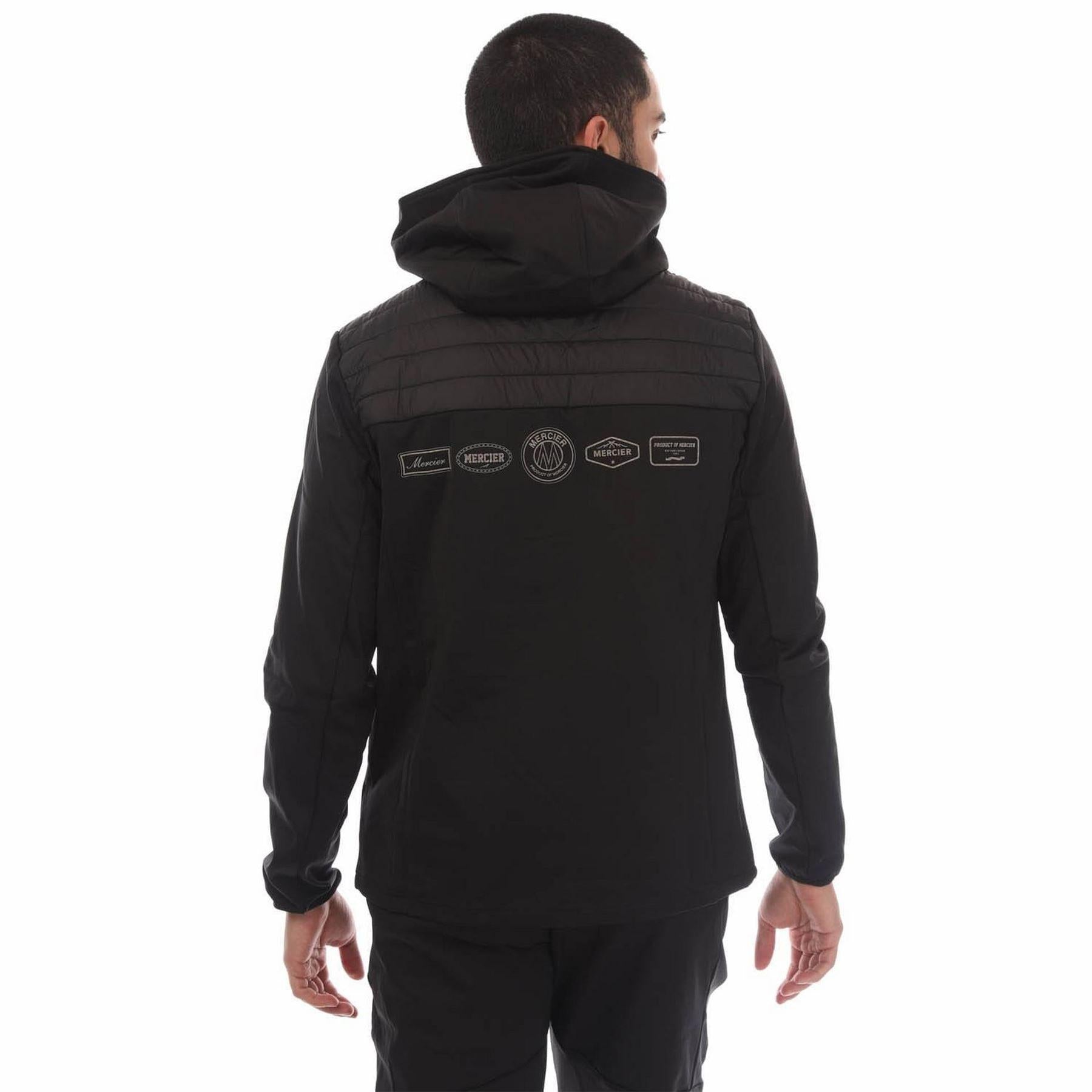 Black - Back - Mercier Mens Dynamic Full Zip Hoodie