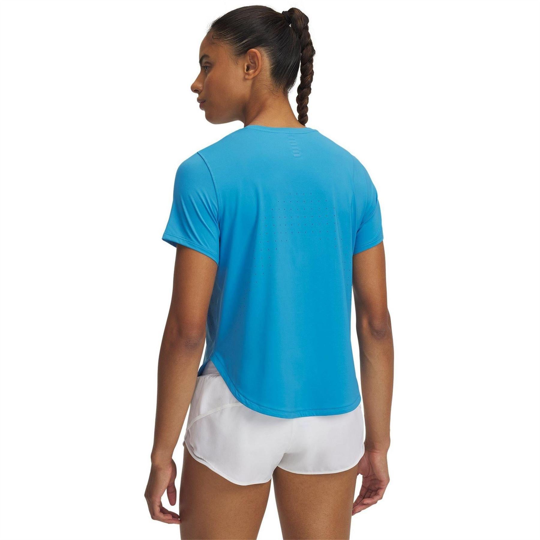 Blue - Back - Under Armour Womens-Ladies Launch Elite Short-Sleeved T-Shirt