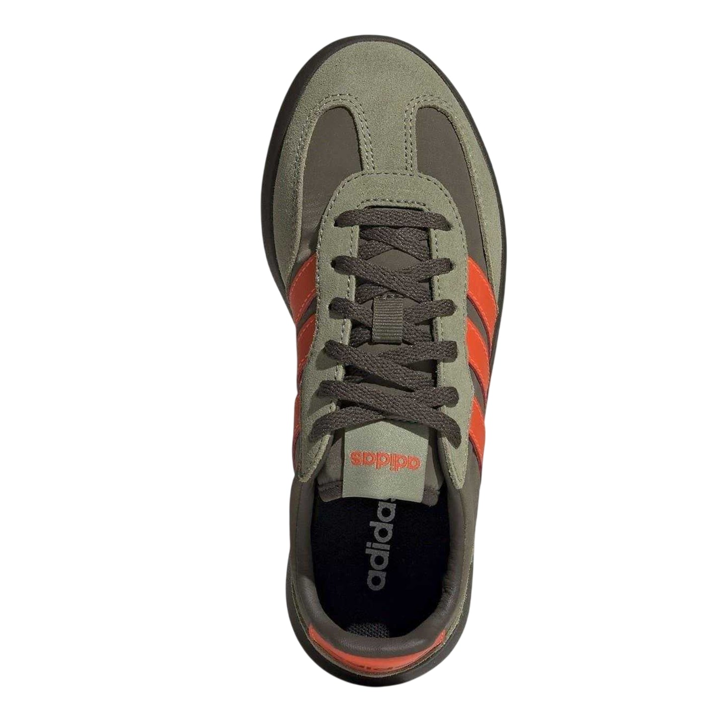 Olive-Orange - Lifestyle - Adidas Childrens-Kids Barreda Leather Platform Trainers