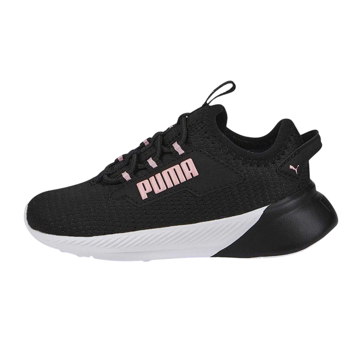 Black-Pink - Side - Puma Girls Retaliate 2 Logo Trainers