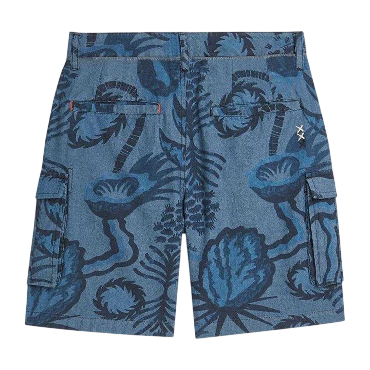 Indigo Blue - Back - Scotch And Soda Boys Patterned Cargo Shorts