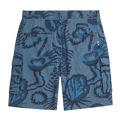 Indigo Blue - Back - Scotch And Soda Boys Patterned Cargo Shorts
