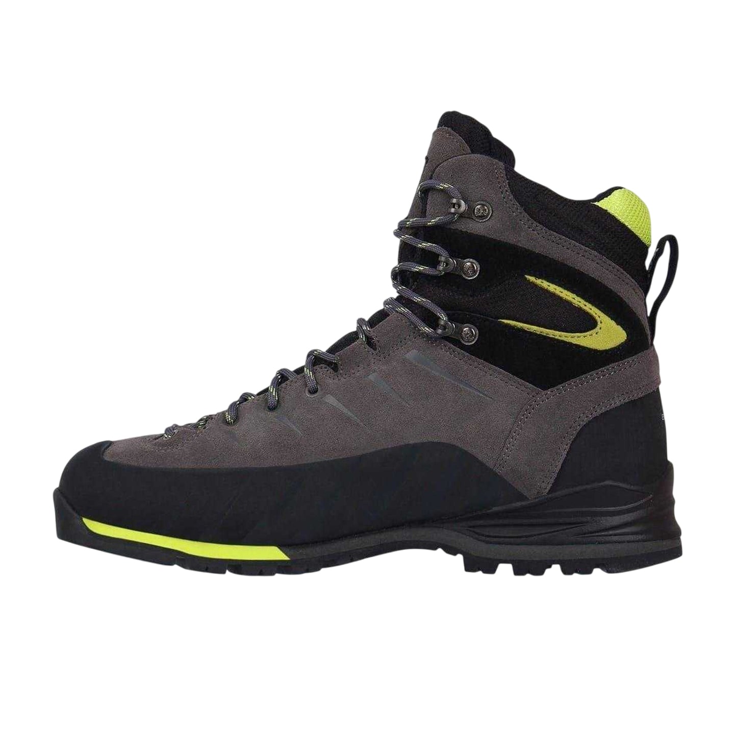 Charcoal-Lime - Side - Karrimor Mens Hot Route Leather Waterproof Walking Boots