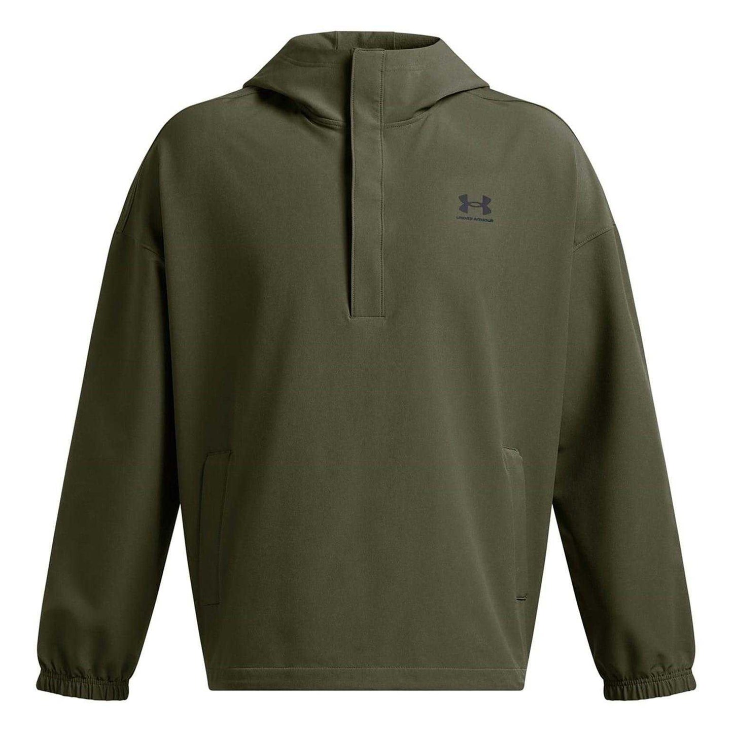 Green - Front - Under Armour Mens Relaxed Fit Hoodie