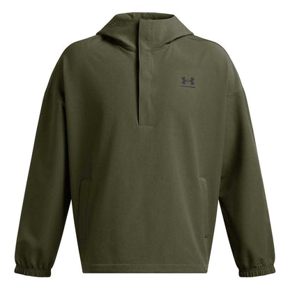 Green - Front - Under Armour Mens Relaxed Fit Hoodie