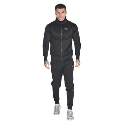 Black - Front - SikSilk Mens Essential Athletic Jacket