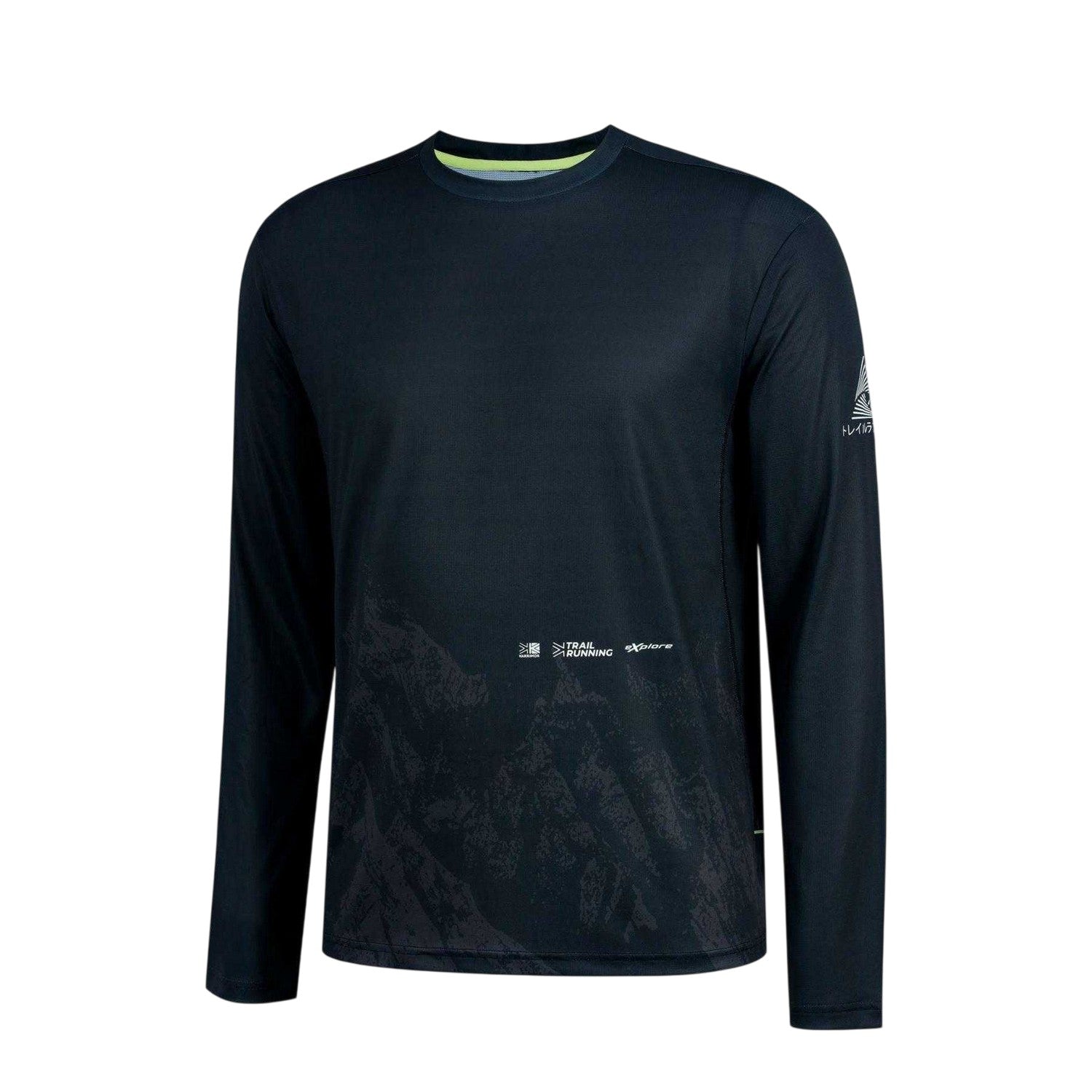 Black - Side - Karrimor Mens Performance Logo Long-Sleeved Top