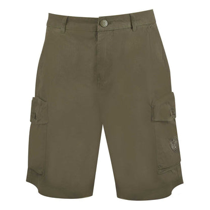 Khaki Green - Front - Pretty Green Mens Miles Cargo Shorts