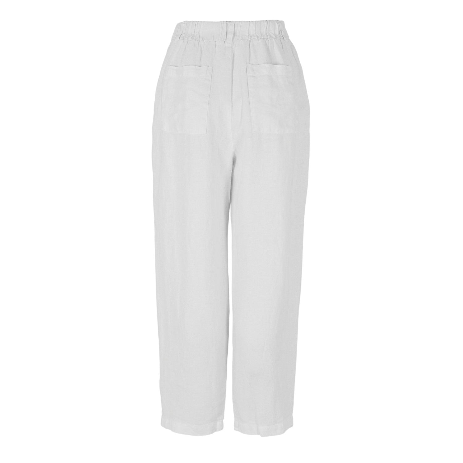 White - Back - Bella Dahl Womens-Ladies Wide Leg Trousers