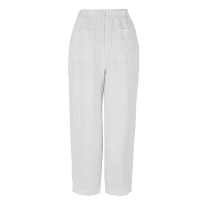 White - Back - Bella Dahl Womens-Ladies Wide Leg Trousers
