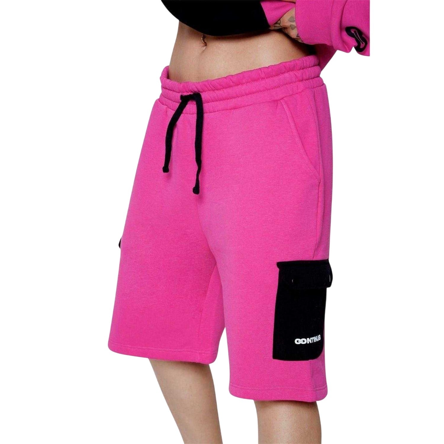 Pink - Front - Hype Unisex Adult Contrast Cargo Shorts