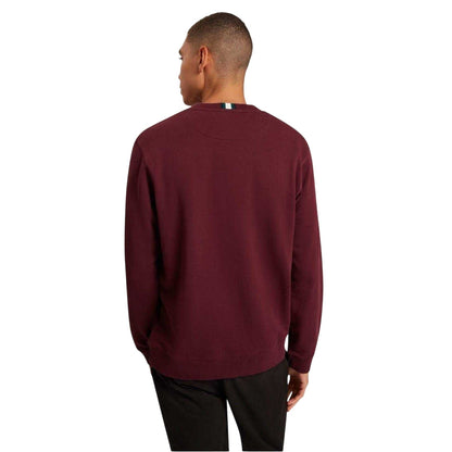 Oxblood - Pack Shot - Ted Baker Mens Crew Neck Sweatshirt