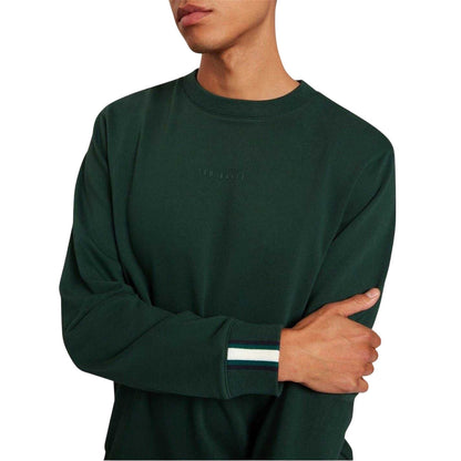 Green - Side - Ted Baker Mens Crew Neck Sweatshirt