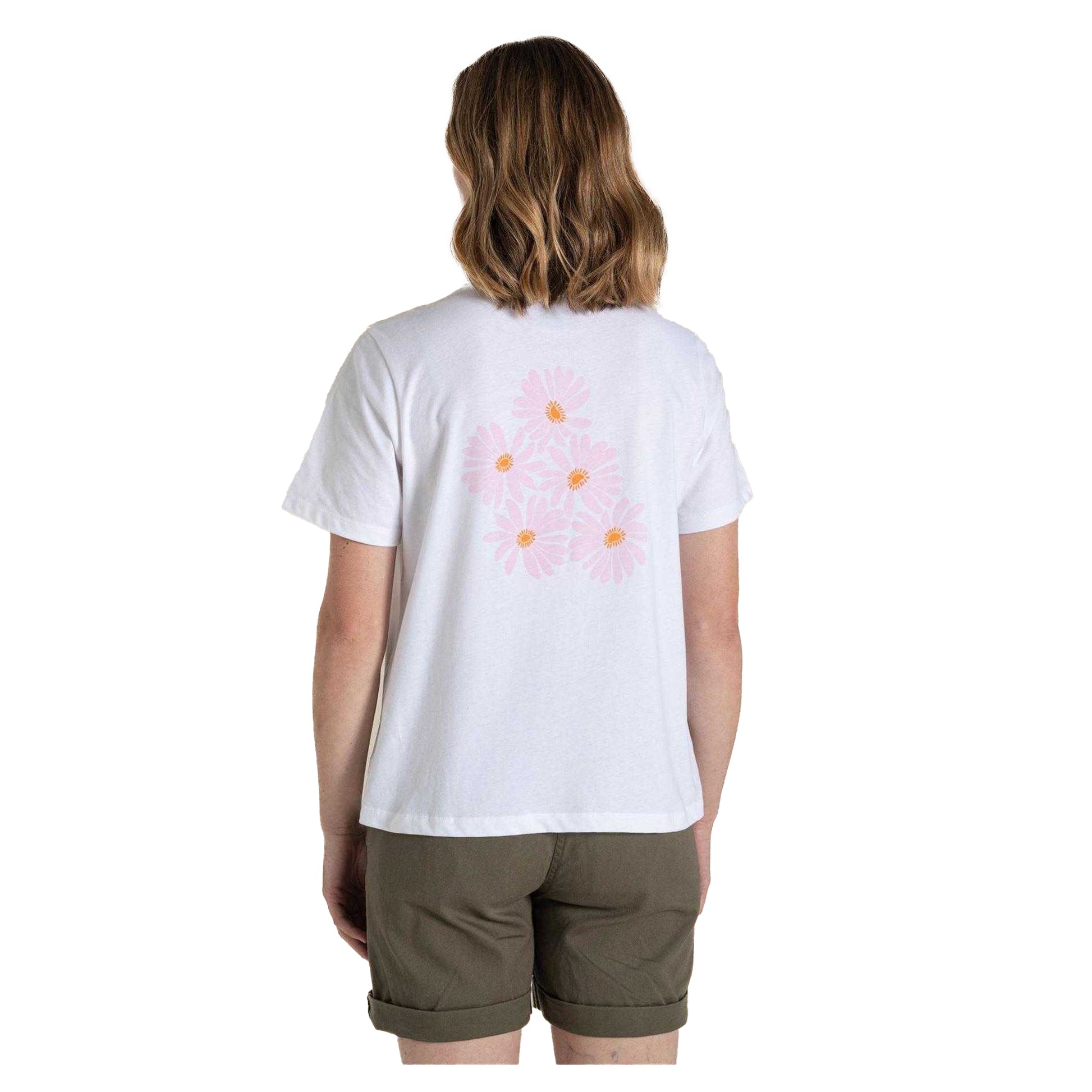 White - Back - Craghoppers Womens-Ladies Malibo Daisy Performance T-Shirt