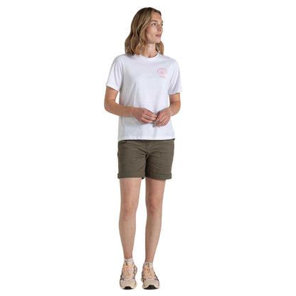 White - Side - Craghoppers Womens-Ladies Malibo Daisy Performance T-Shirt