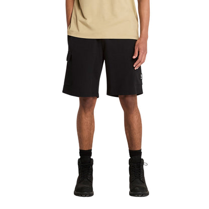 Black - Side - Timberland Mens Woven Cargo Shorts