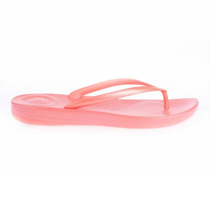 Coral - Back - FitFlop Womens-Ladies Pearlised iQushion Ergonomic Flip Flops