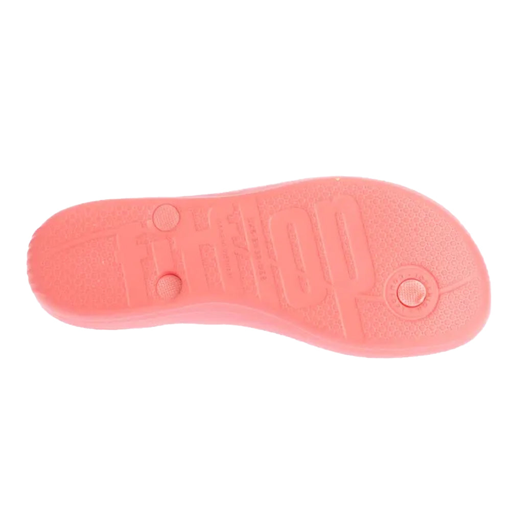 Coral - Side - FitFlop Womens-Ladies Pearlised iQushion Ergonomic Flip Flops