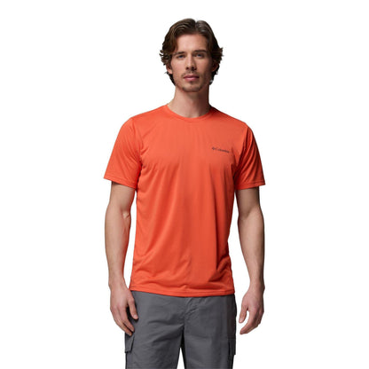 Orange - Front - Columbia Mens Hike Tech Trail Performance T-Shirt