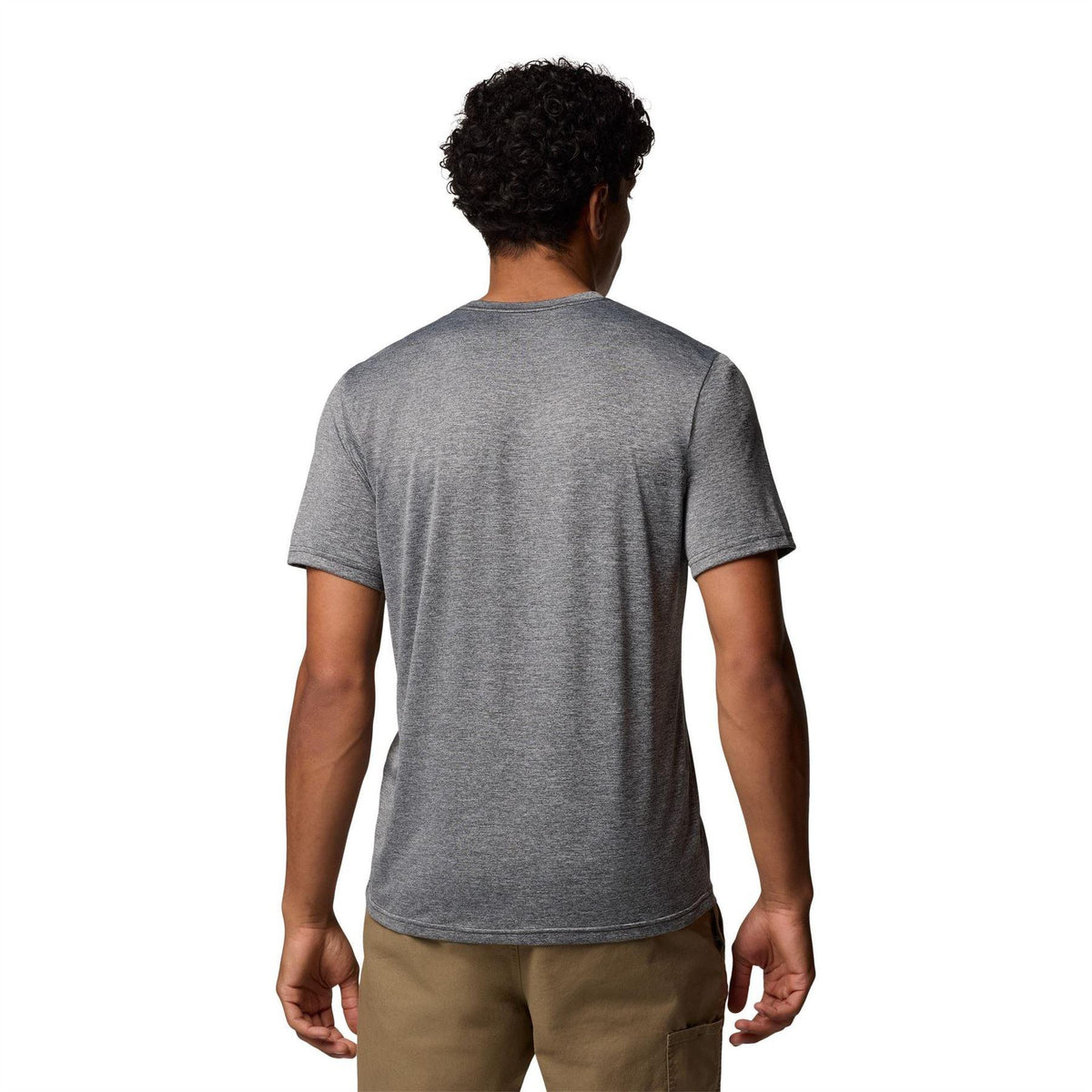 Black Heather - Back - Columbia Mens Hike Tech Trail Performance T-Shirt