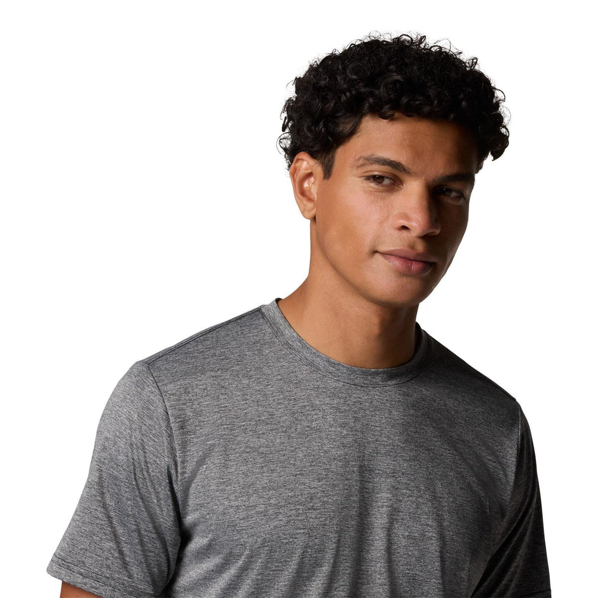 Black Heather - Pack Shot - Columbia Mens Hike Tech Trail Performance T-Shirt