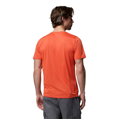 Orange - Back - Columbia Mens Hike Tech Trail Performance T-Shirt