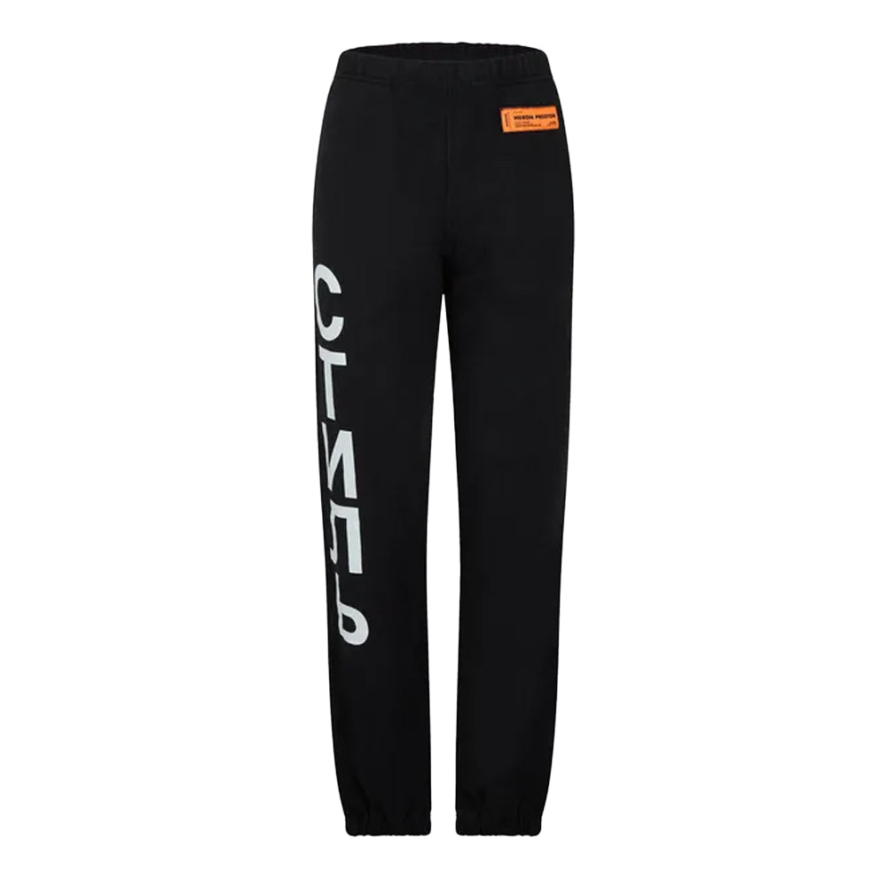 Black-White - Front - Heron Preston Womens-Ladies CTNMB Taped Sweatpants