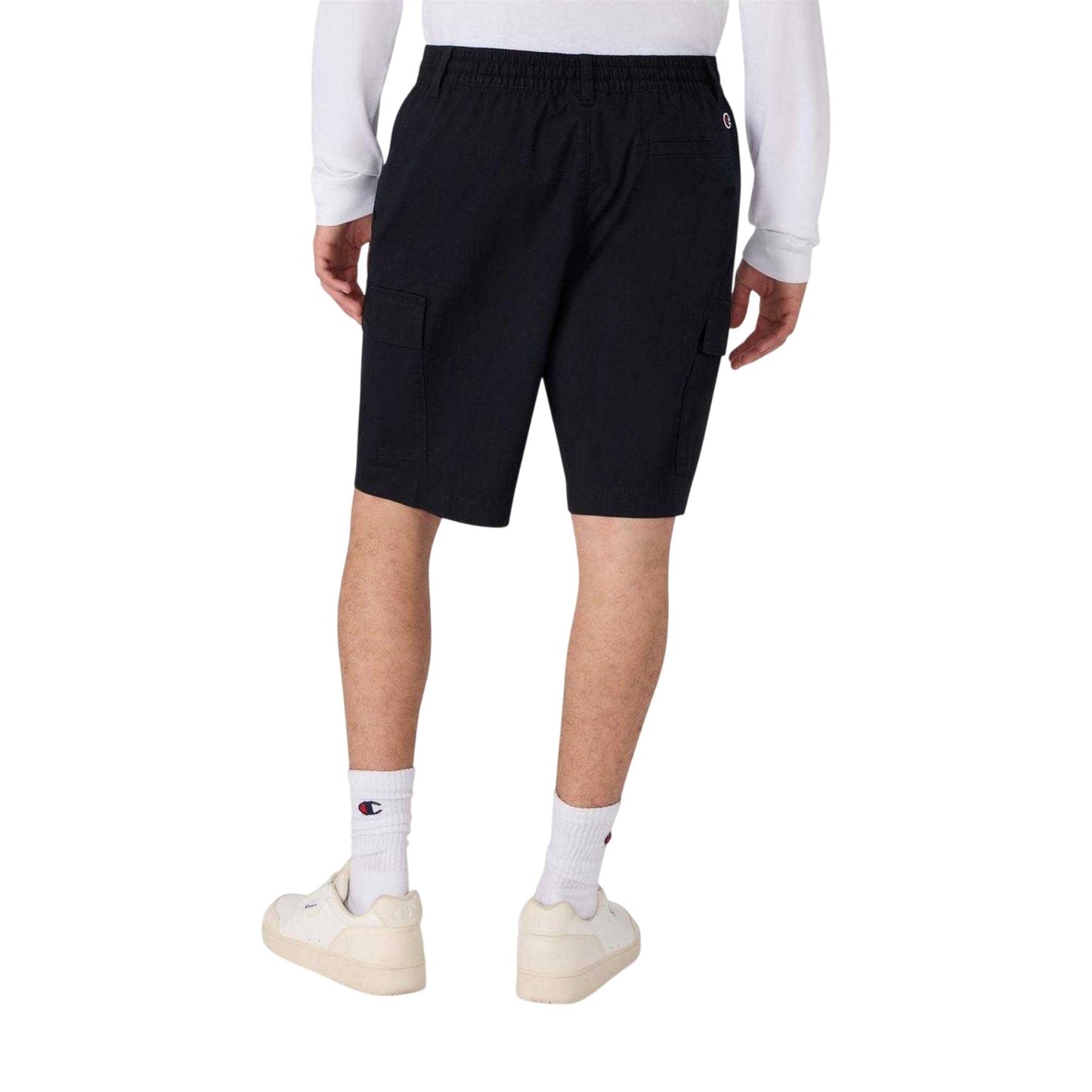 Black - Back - Champion Mens Comfort Cargo Shorts