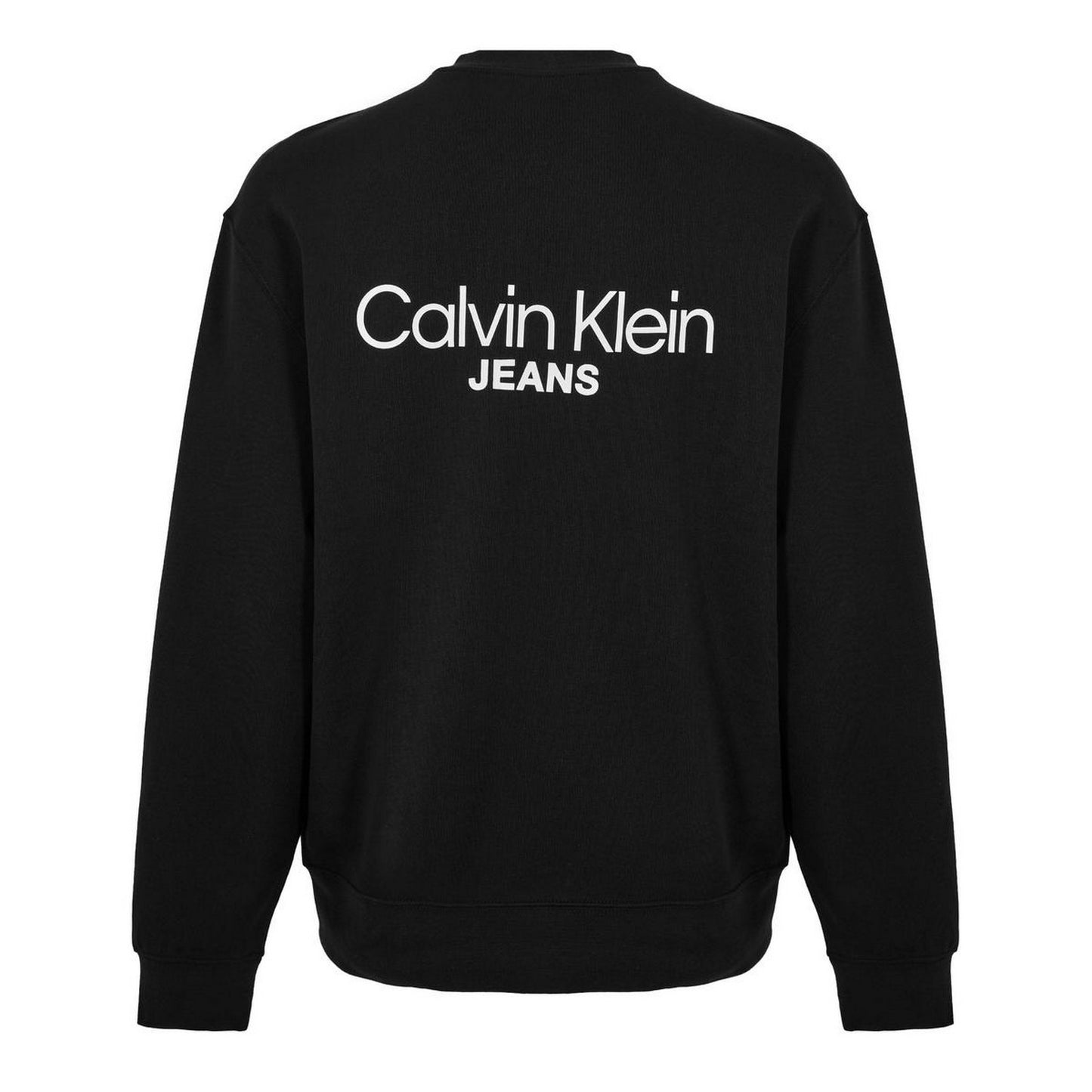 Black - Back - Calvin Klein Mens Crew Neck Regular Sweatshirt