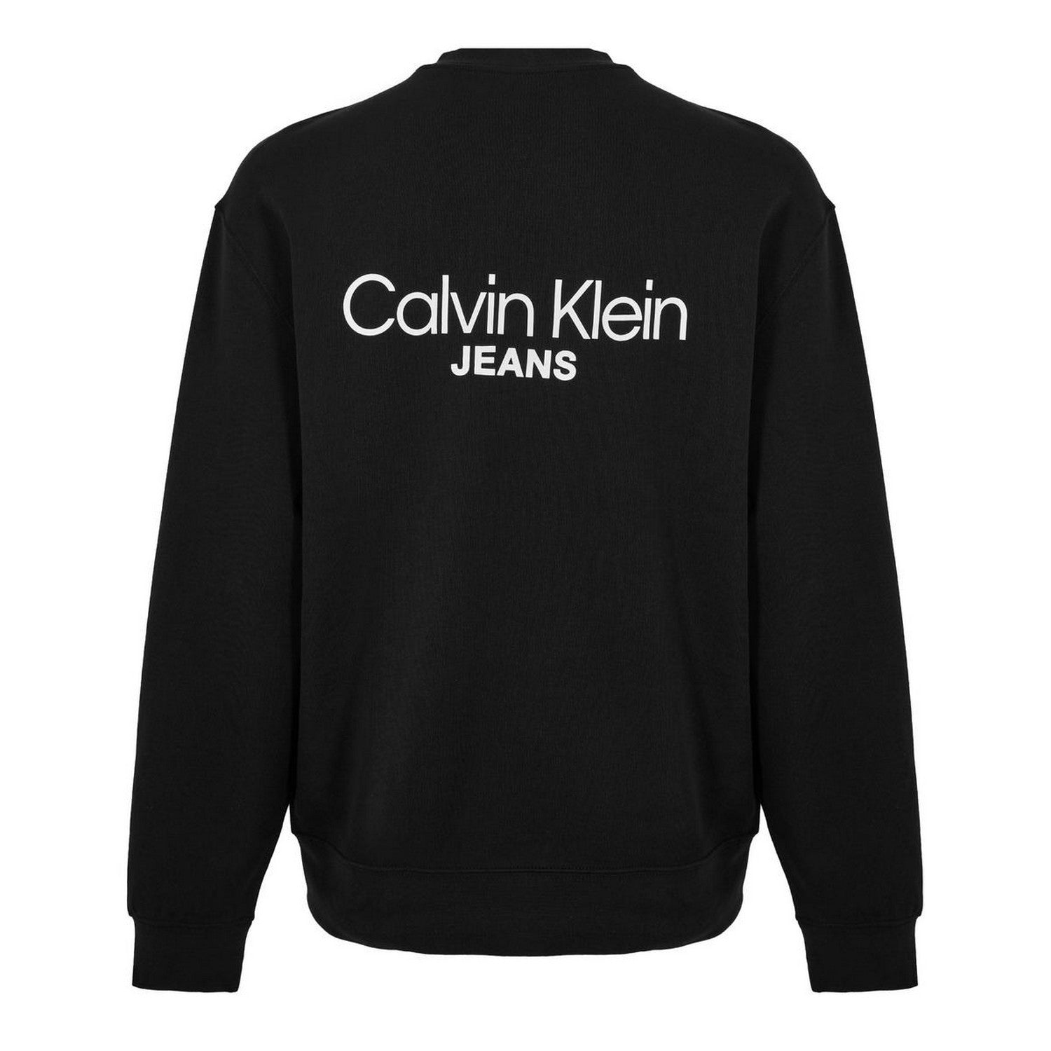 Black - Back - Calvin Klein Mens Crew Neck Regular Sweatshirt