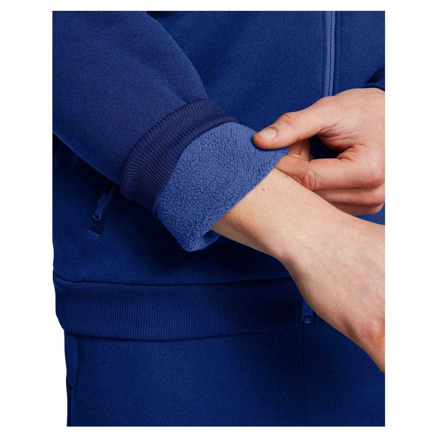 Blue - Side - Under Armour Mens Full Zip Hoodie