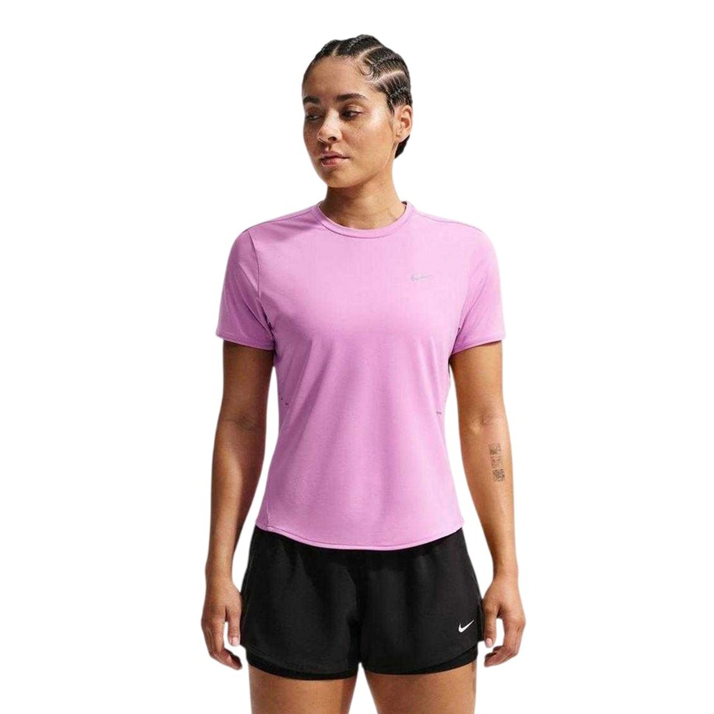Magenta - Front - Nike Womens-Ladies Swift Dri-FIT Running T-Shirt