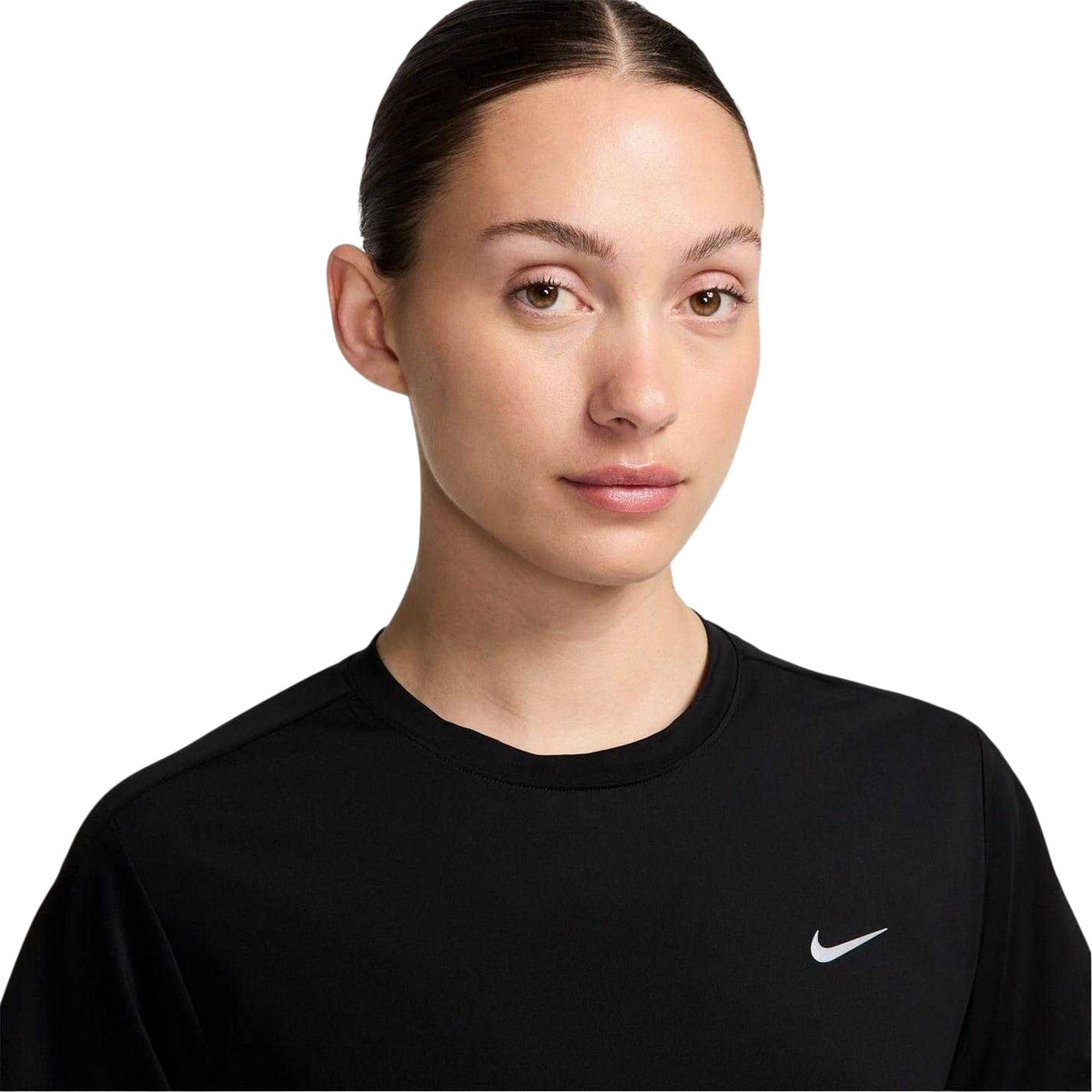 Black - Side - Nike Womens-Ladies Swift Dri-FIT Running T-Shirt
