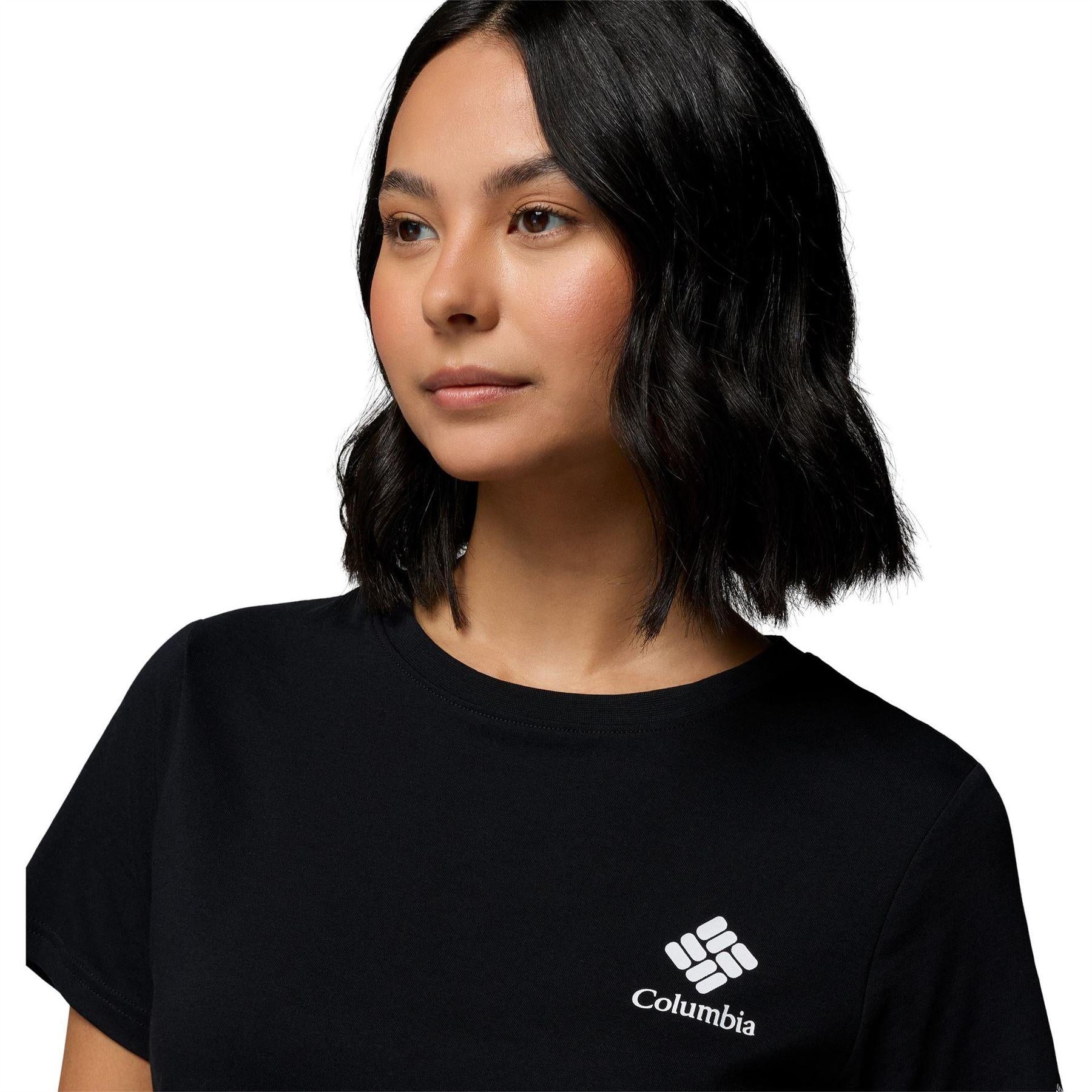 Black - Side - Columbia Womens-Ladies Logo Performance T-Shirt