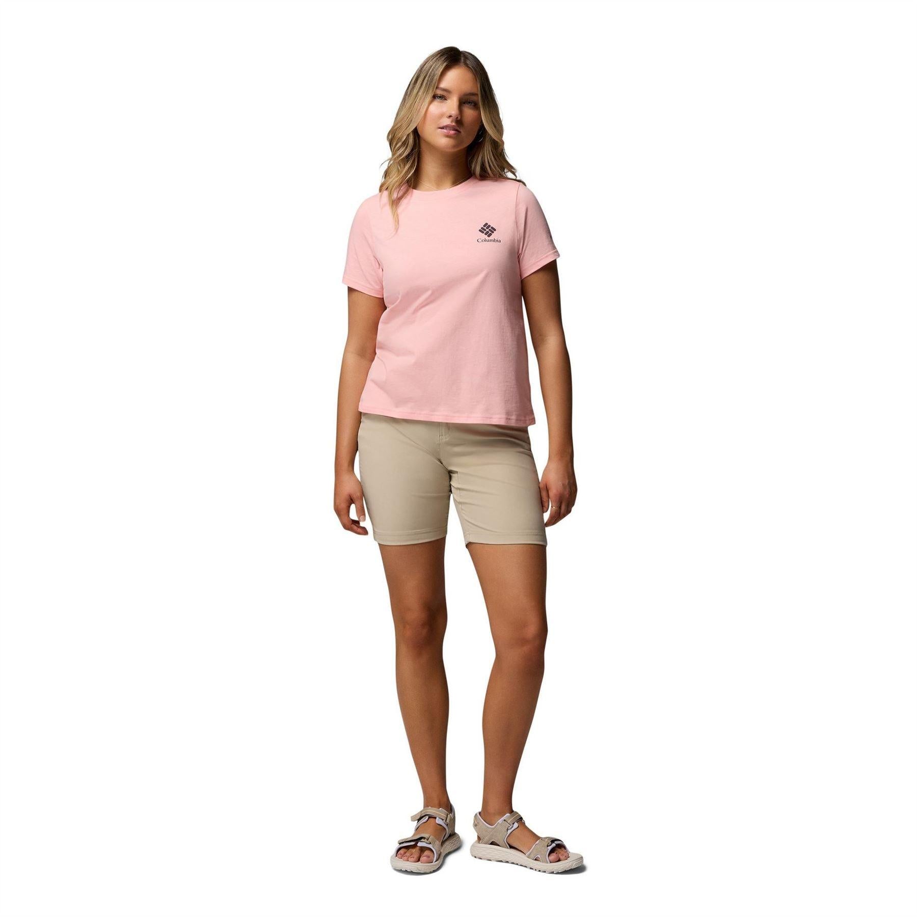 Pink - Lifestyle - Columbia Womens-Ladies Logo Performance T-Shirt
