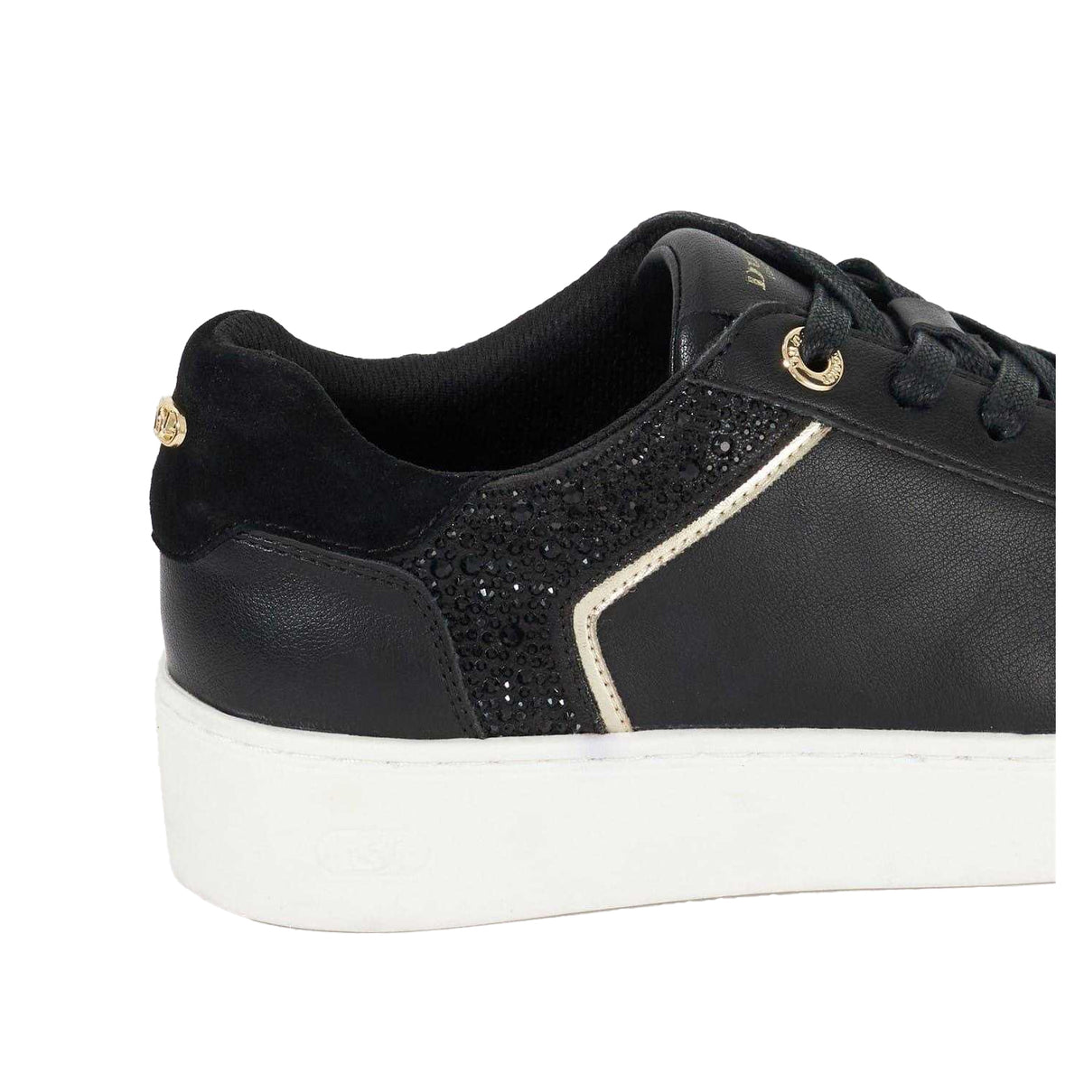 Black - Lifestyle - Dune London Womens-Ladies Elli Leather Platform Shoes