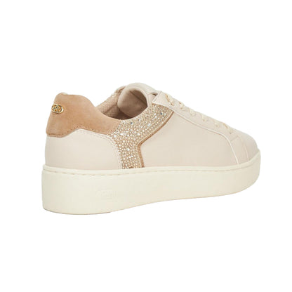 Cream - Back - Dune London Womens-Ladies Elli Leather Platform Shoes