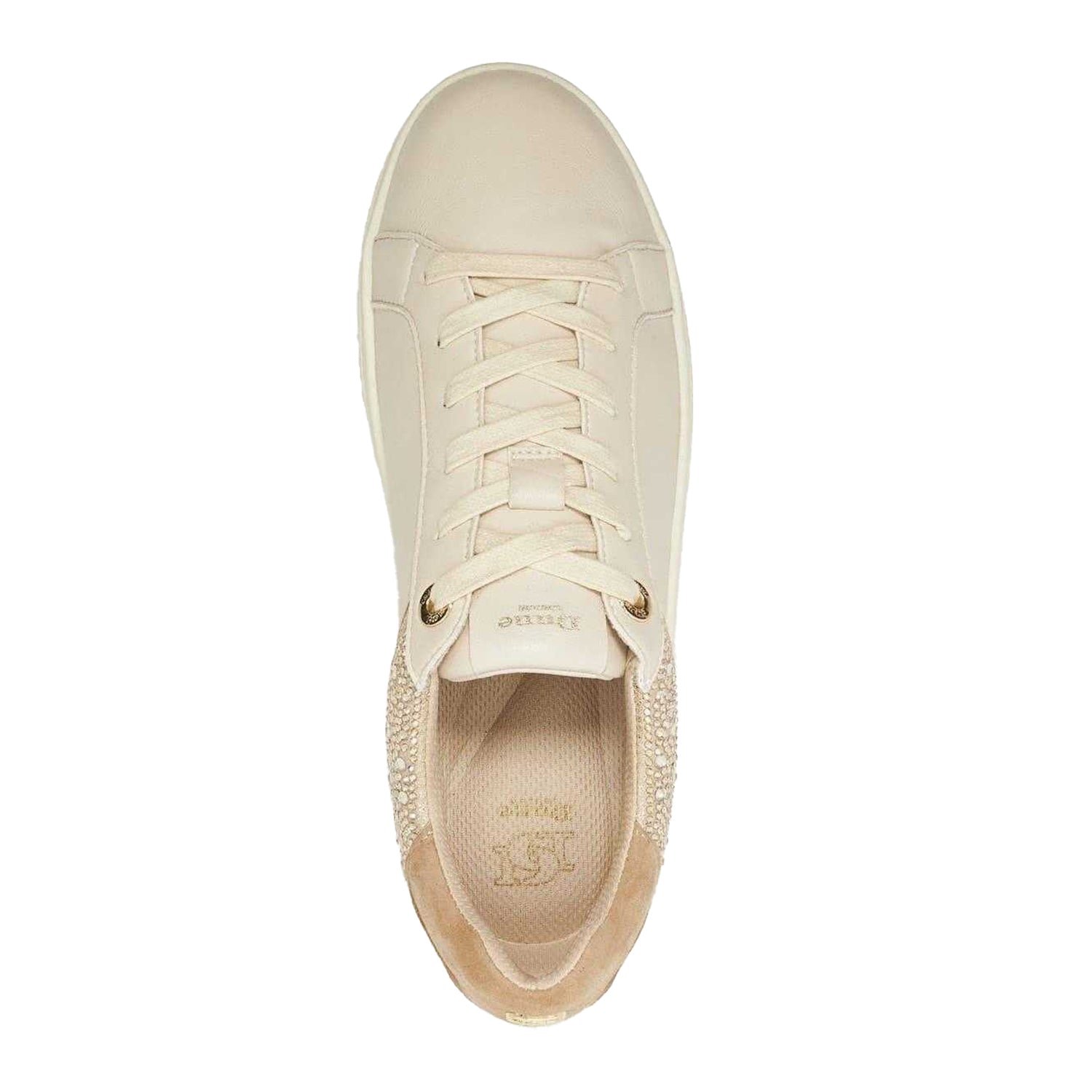Cream - Side - Dune London Womens-Ladies Elli Leather Platform Shoes
