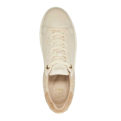 Cream - Side - Dune London Womens-Ladies Elli Leather Platform Shoes