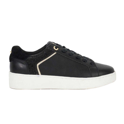Black - Front - Dune London Womens-Ladies Elli Leather Platform Shoes