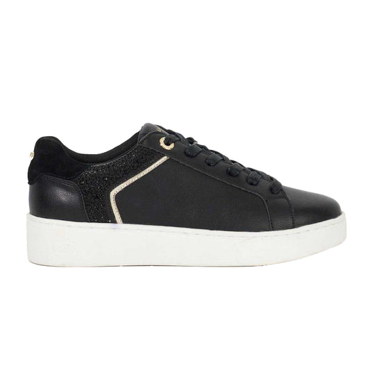 Black - Front - Dune London Womens-Ladies Elli Leather Platform Shoes