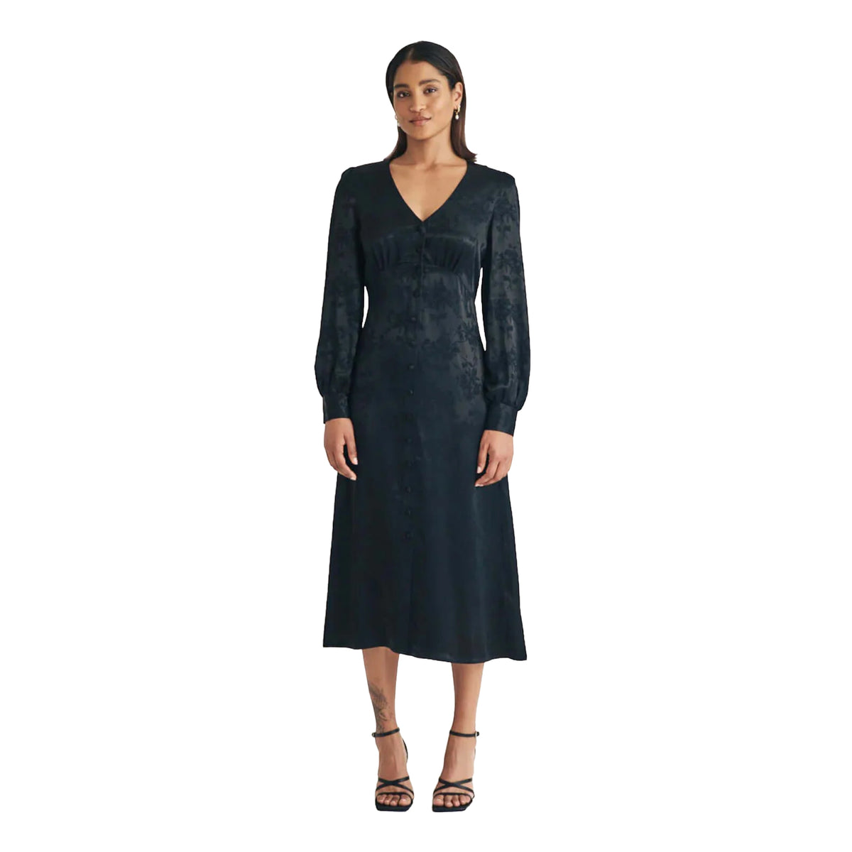 Black - Lifestyle - Nobody´s Child Womens-Ladies Tasha Jacquard Midi Dress
