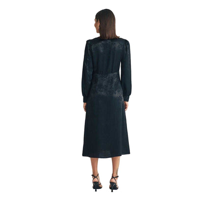 Black - Pack Shot - Nobody´s Child Womens-Ladies Tasha Jacquard Midi Dress