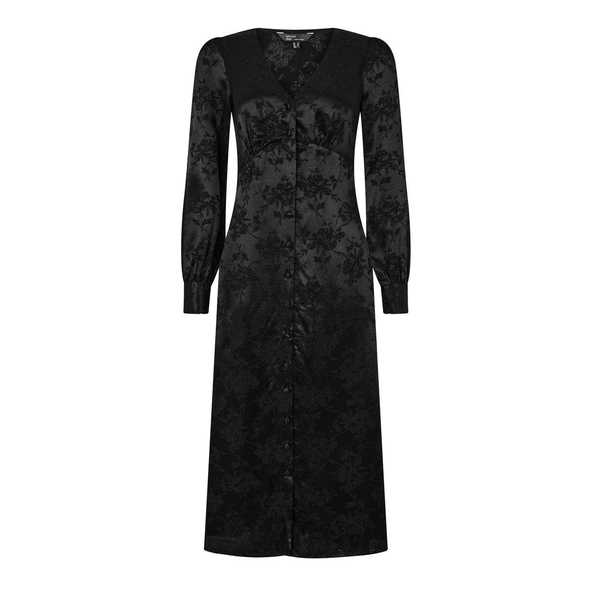 Black - Front - Nobody´s Child Womens-Ladies Tasha Jacquard Midi Dress