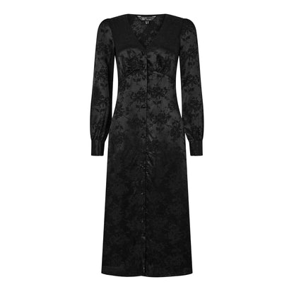Black - Front - Nobody´s Child Womens-Ladies Tasha Jacquard Midi Dress