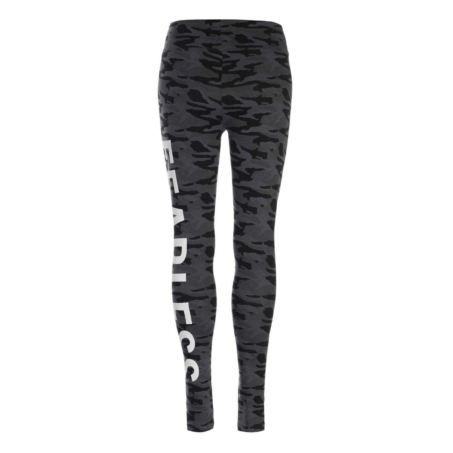Black Camo - Back - Golddigga Womens-Ladies High Waist Leggings