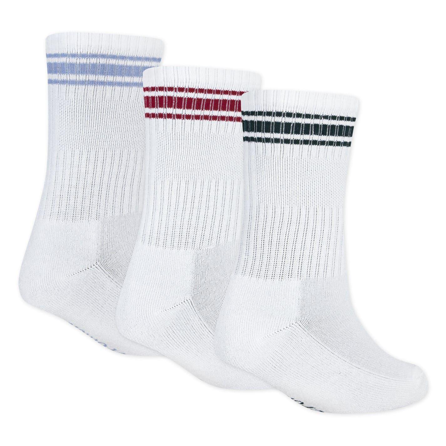 Blue - Back - Abercrombie & Fitch Childrens-Kids Crew Socks (Pack of 3)