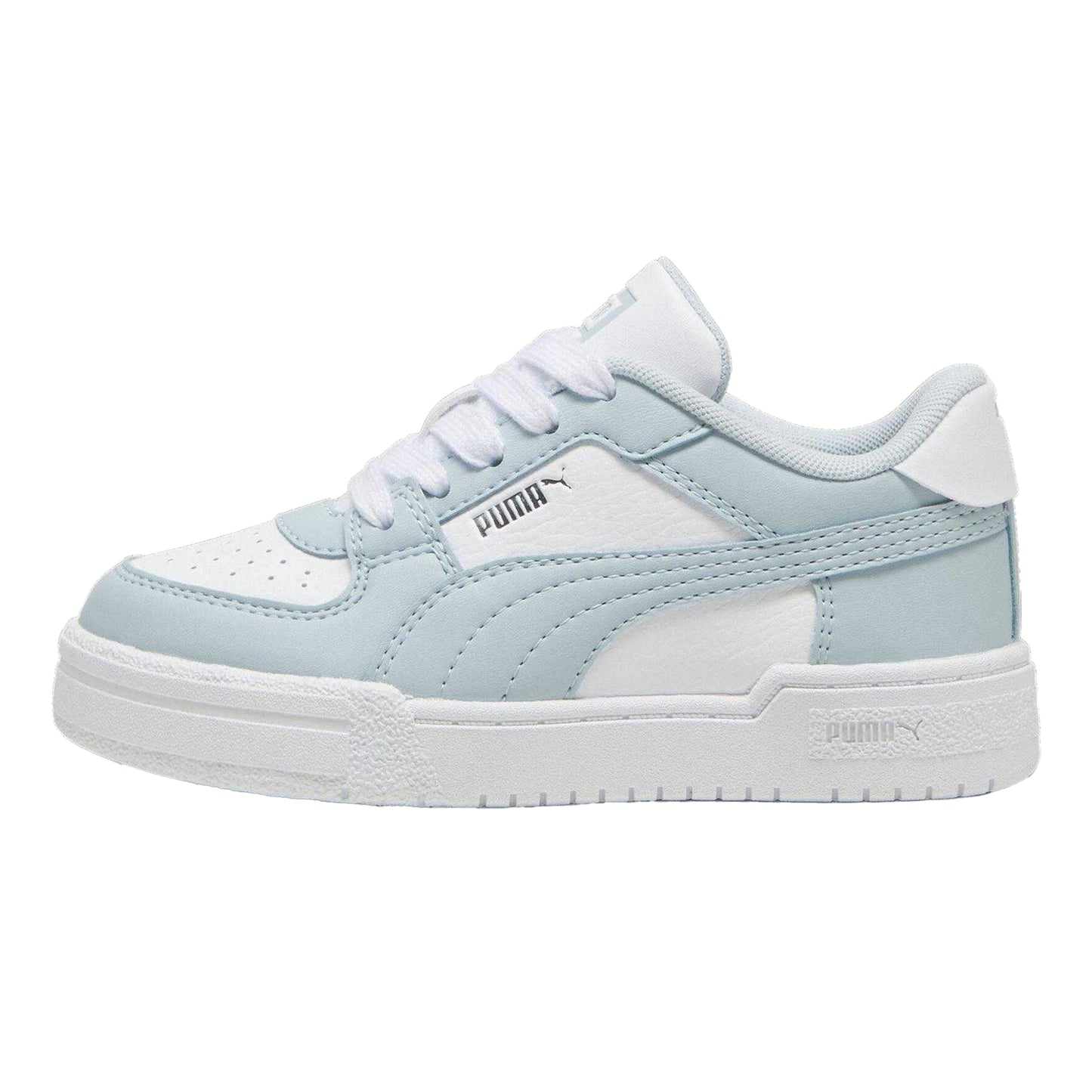 White-Blue - Back - Puma Childrens-Kids Pro Trainers