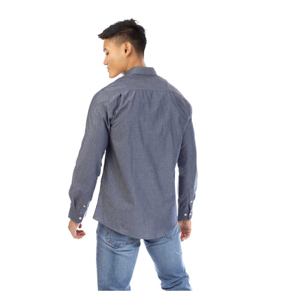 Dark Indigo - Back - Peter Werth Mens Button-Down Shirt